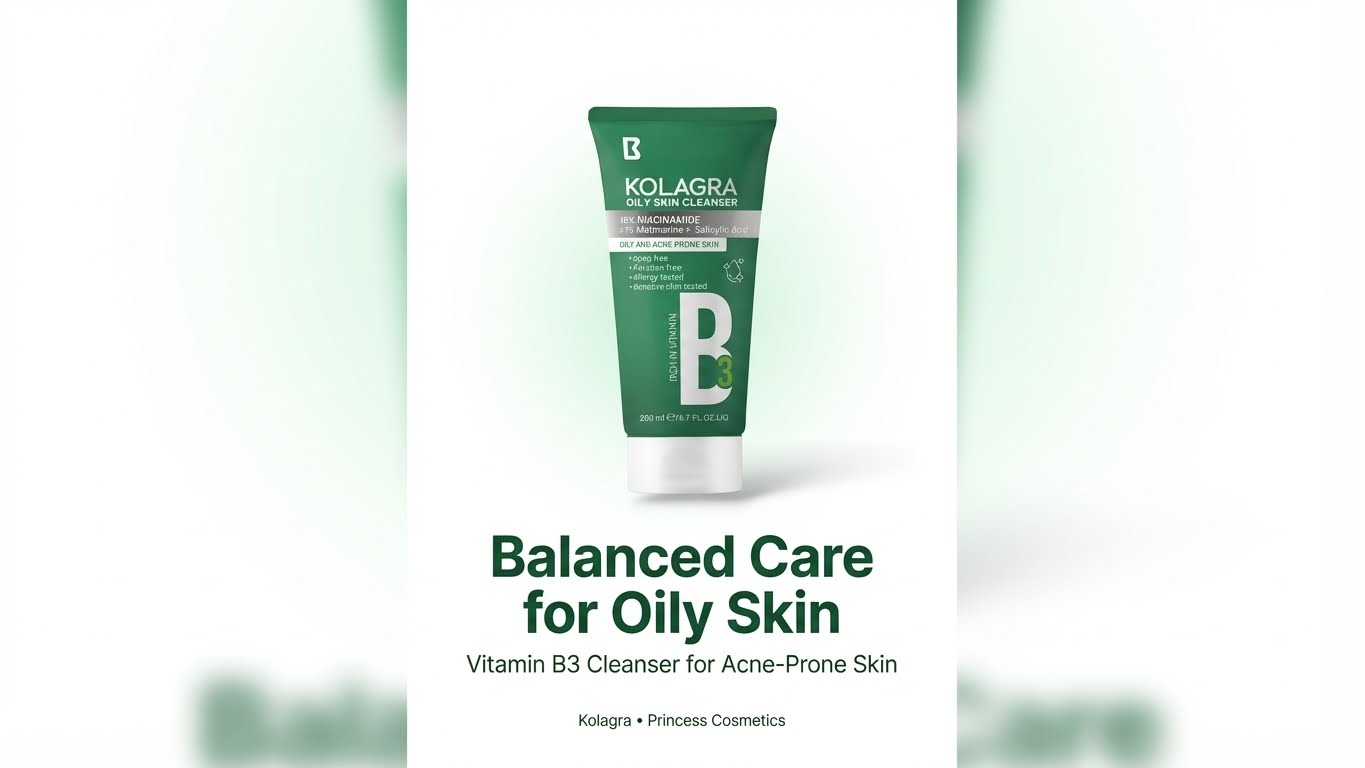 Kolagra Oily Skin Cleanser - Rich In Vitamin B3-200Ml
