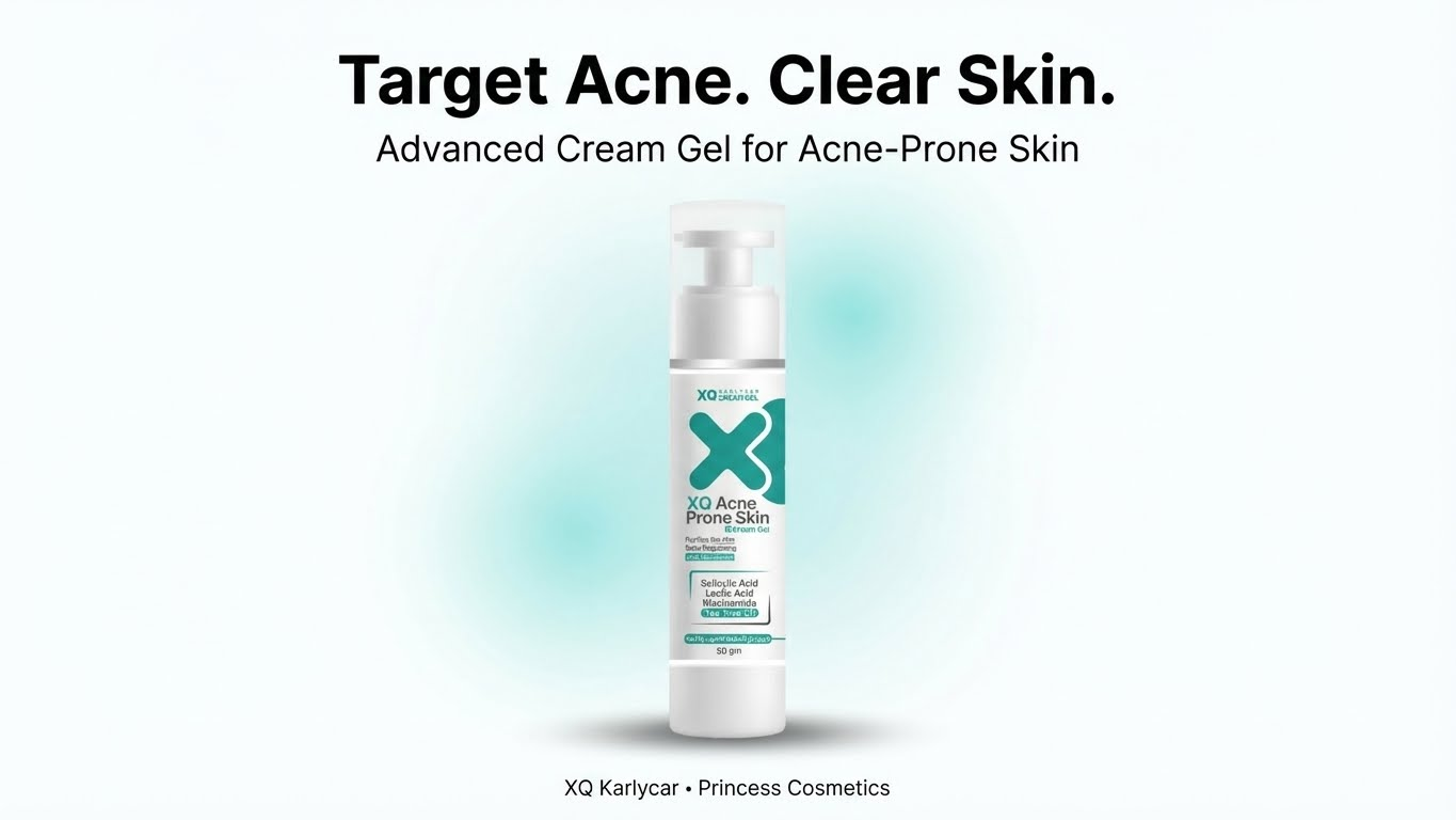 XQ Acne Prone Skin Cream Gel - Acne Prone Skin Gel Cream - Salicylic Acid, Niacinamide & Tea Tree Oil - Oil Control & Reduce Acne Effects - 50g