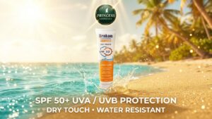 Drakon Sunscreen Gel-Cream Dry touch SPF 50+ UVA,UVB & Blue Light Protection, Water Resistant & Antioxidant for All Skin Types especially for oily & combined Skin - 60 gm