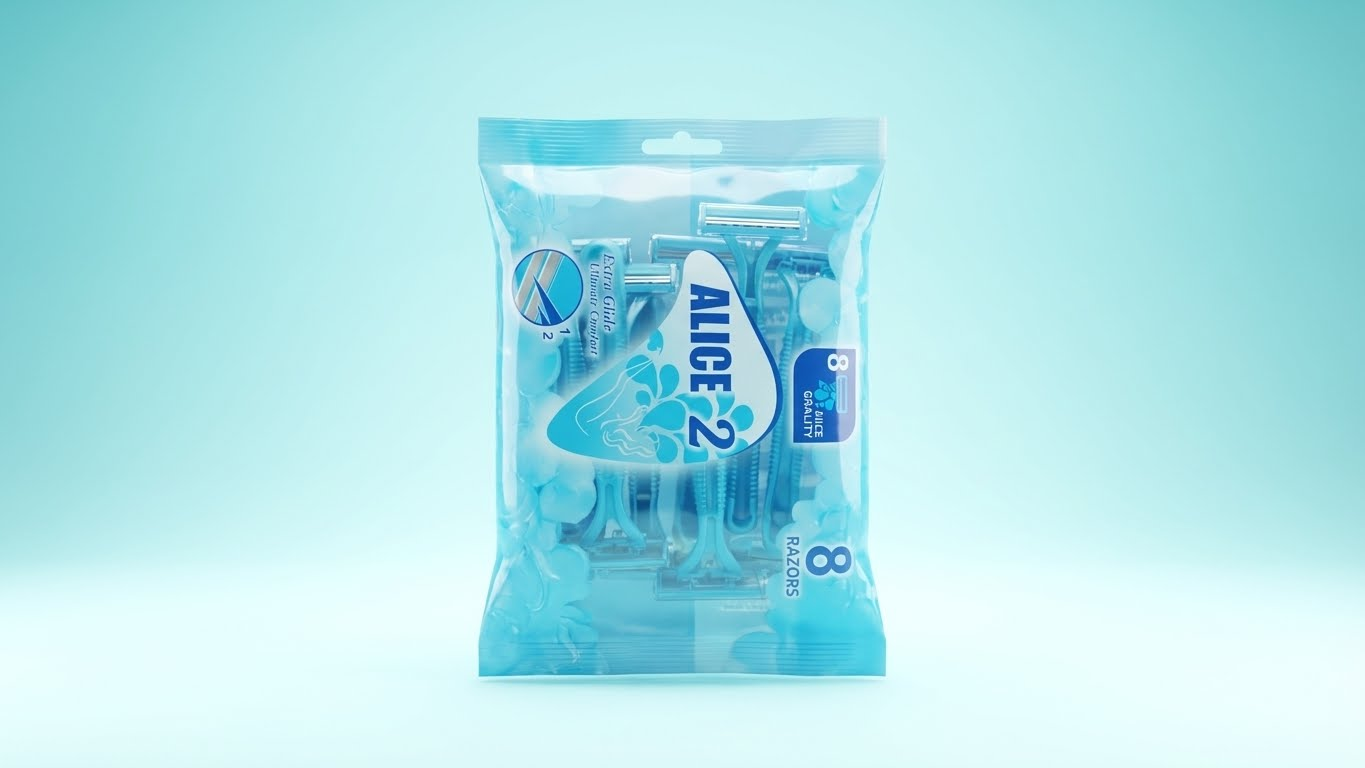 ماكينات حلاقة نسائية ALICE 2 – شفرات مزدوجة ناعمة للبشرة الحساسة (8 قطع)