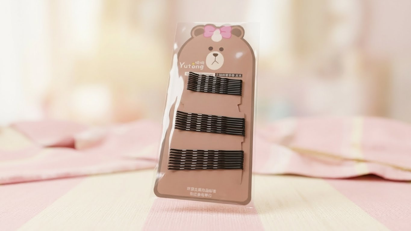 دبابيس شعر سوداء بتصميم ناعم