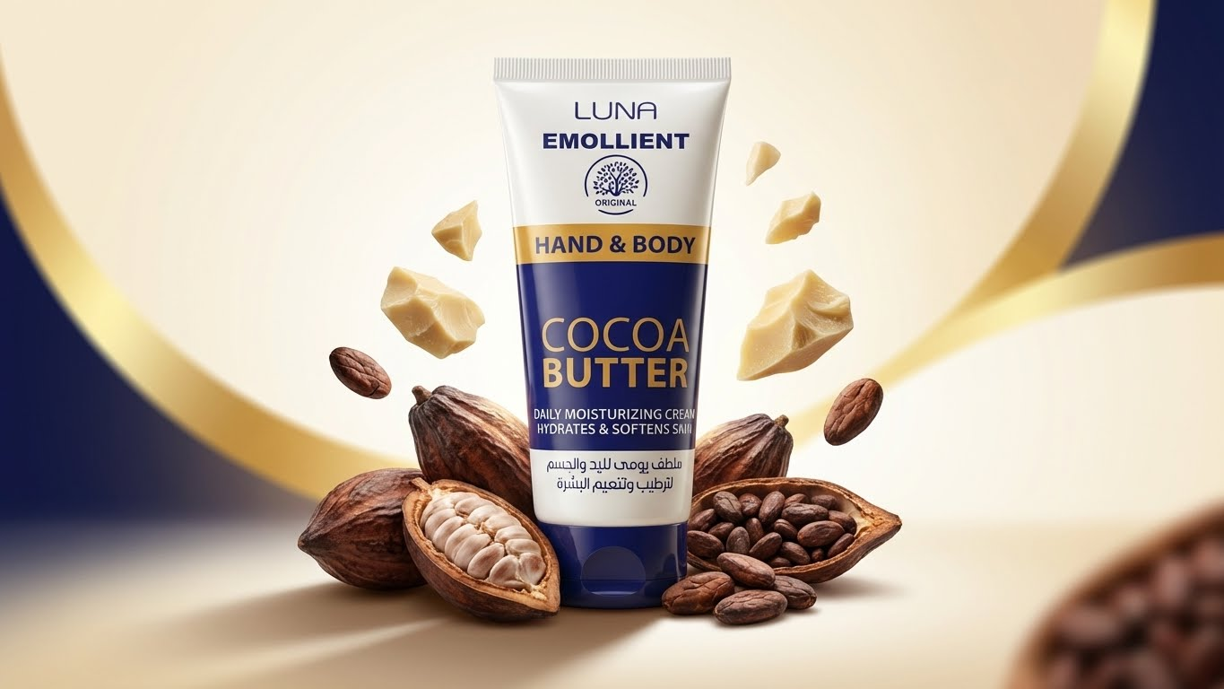 Luna Emollient hand & body cream with cocoa butter 75gm