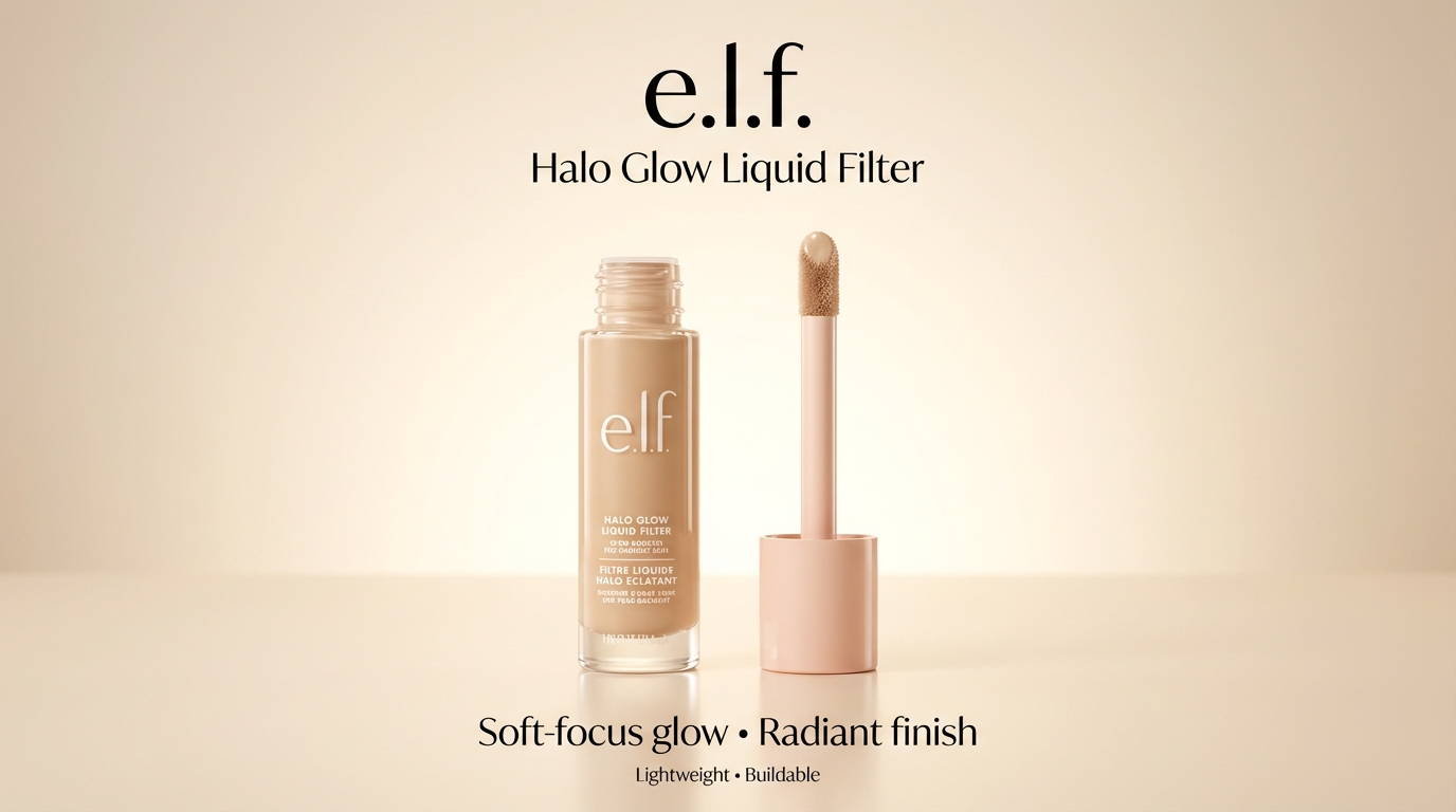 e.l.f. Halo Glow Liquid Filter, Complexion Booster For A Glowing, Soft-Focus Look, Infused With Hyaluronic Acid, Vegan & Cruelty-Free, 0 Fair
