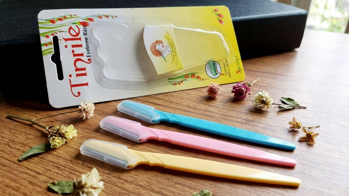 شفرة حواجب Tinrile – طقم 3 شفرات أمان لإزالة شعر الوجه