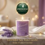 🕯️ Lavender Natural Soy Wax Candle – شمعة لافندر طبيعية