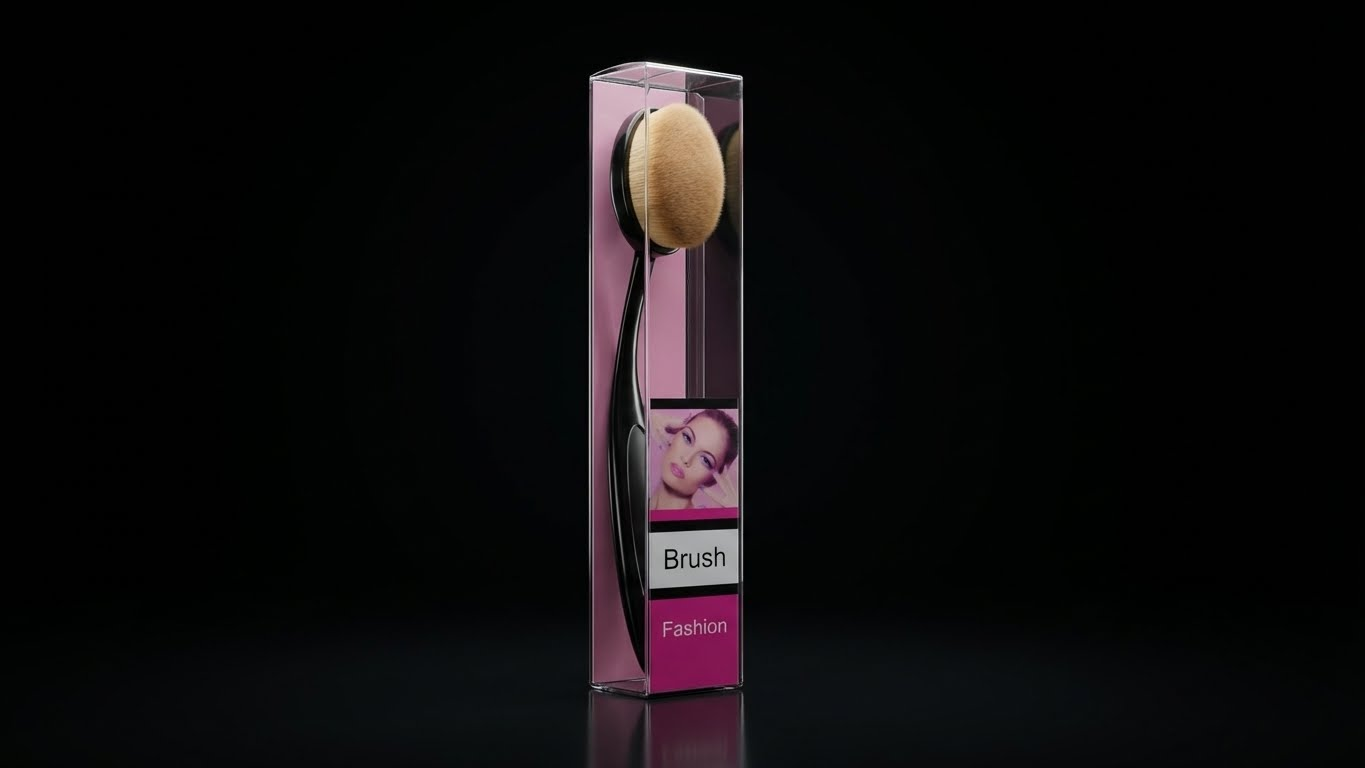 فرشاة مكياج بيضاوية احترافية لتوزيع الفاونديشن والبودرة