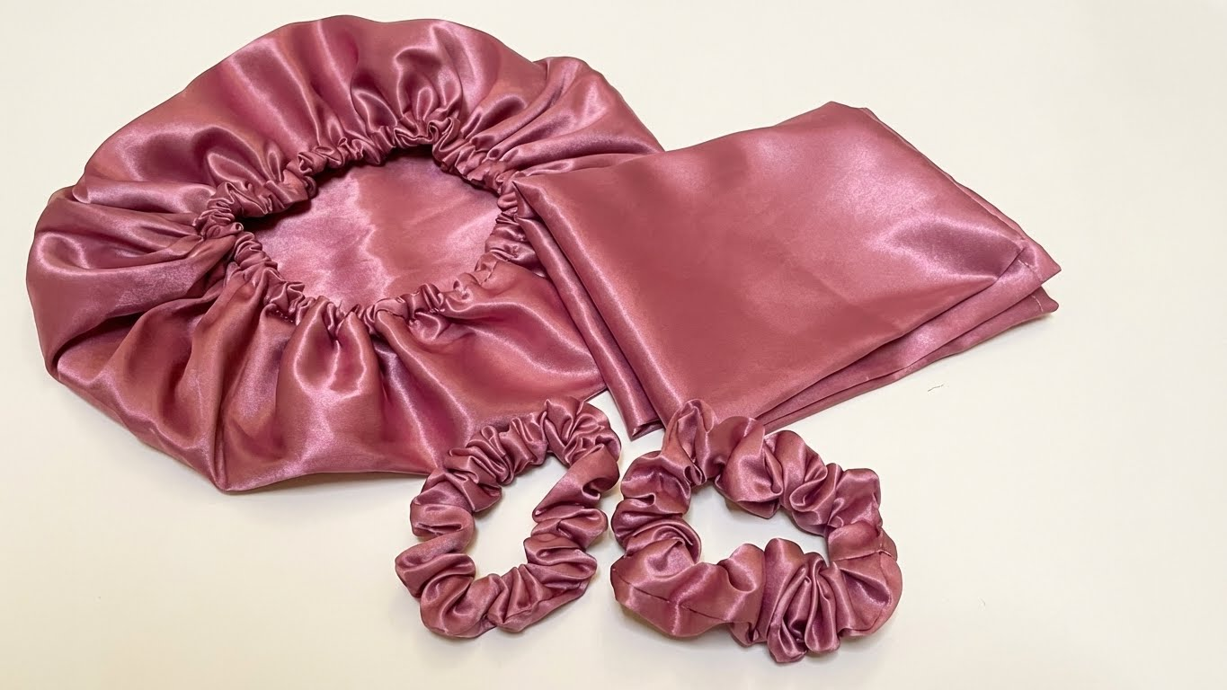 عرض العناية بالشعر – كيس مخدة ستان + بونيه ستان + توكة ستان