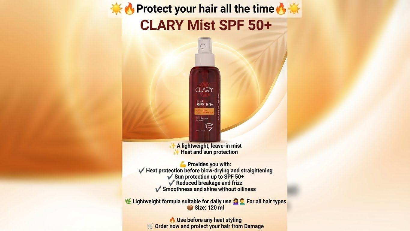 Clary Perfumed Hair Spray with SPF 50+, 120ml