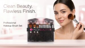 طقم فرش مكياج Huda Beauty احترافي – مجموعة فرش كاملة لتطبيق مكياج مثالي