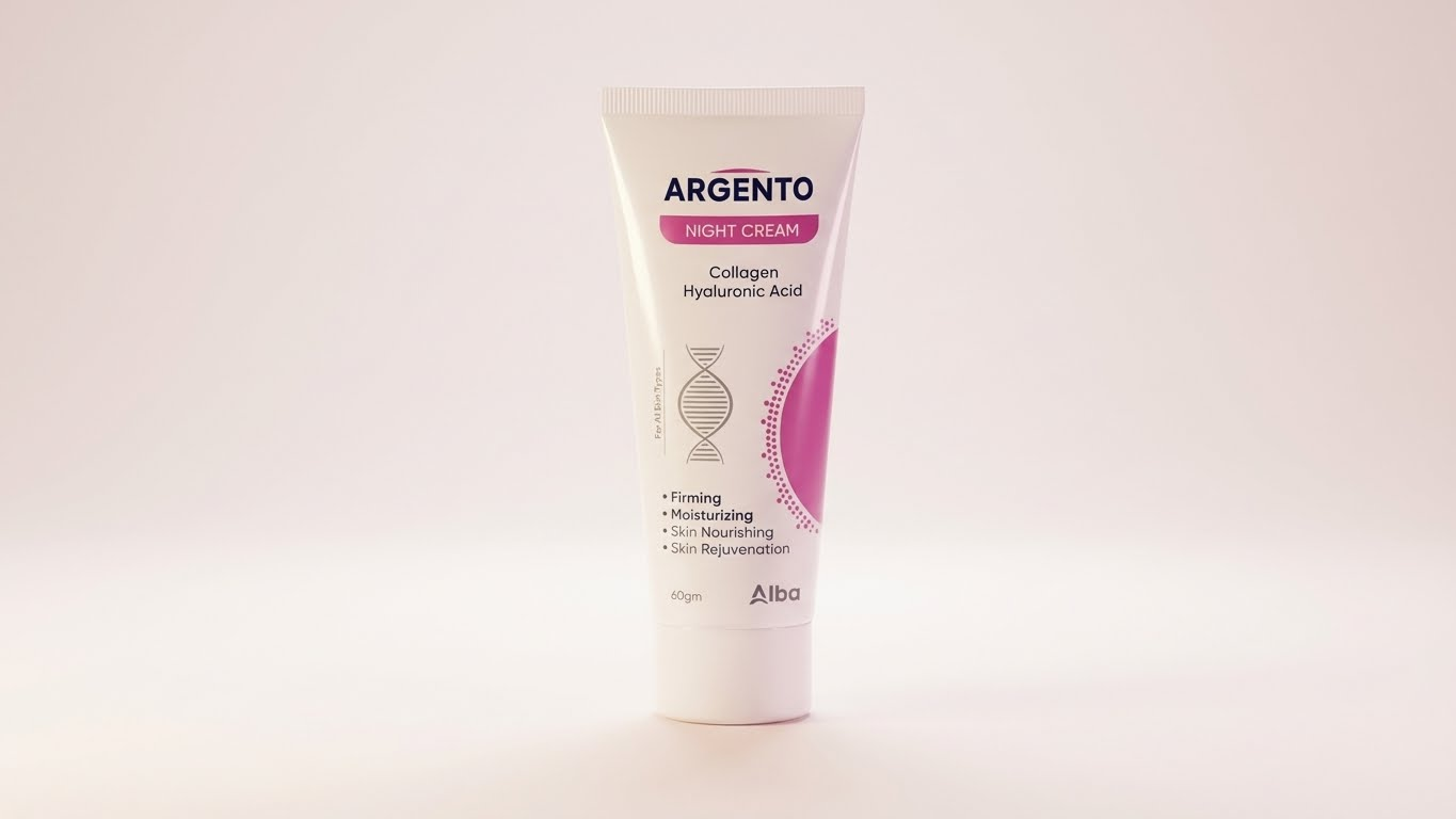 Argento night cream collagen & hyaluronic acid 60gm