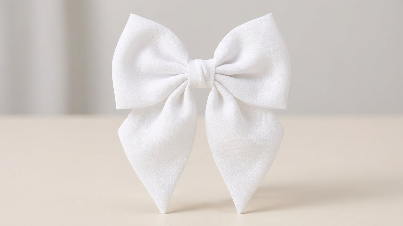 فيونكة شعر كبيرة من القماش الناعم