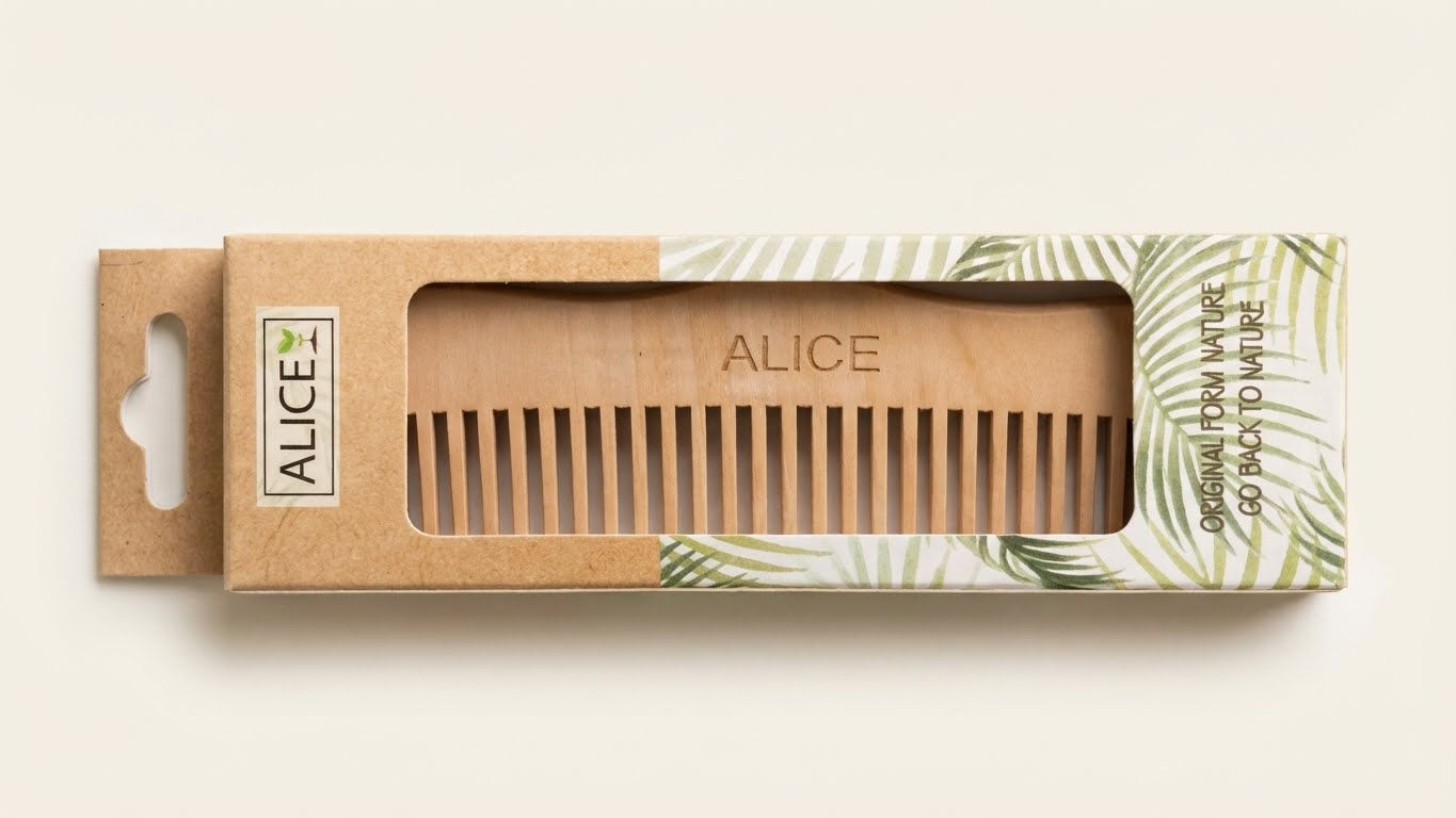 مشط خشبي طبيعي للشعر – Alice