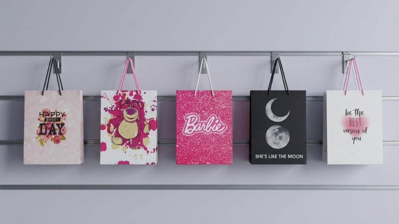 أكياس هدايا كرتون مطبوع – تصميمات عصرية وكرتونية