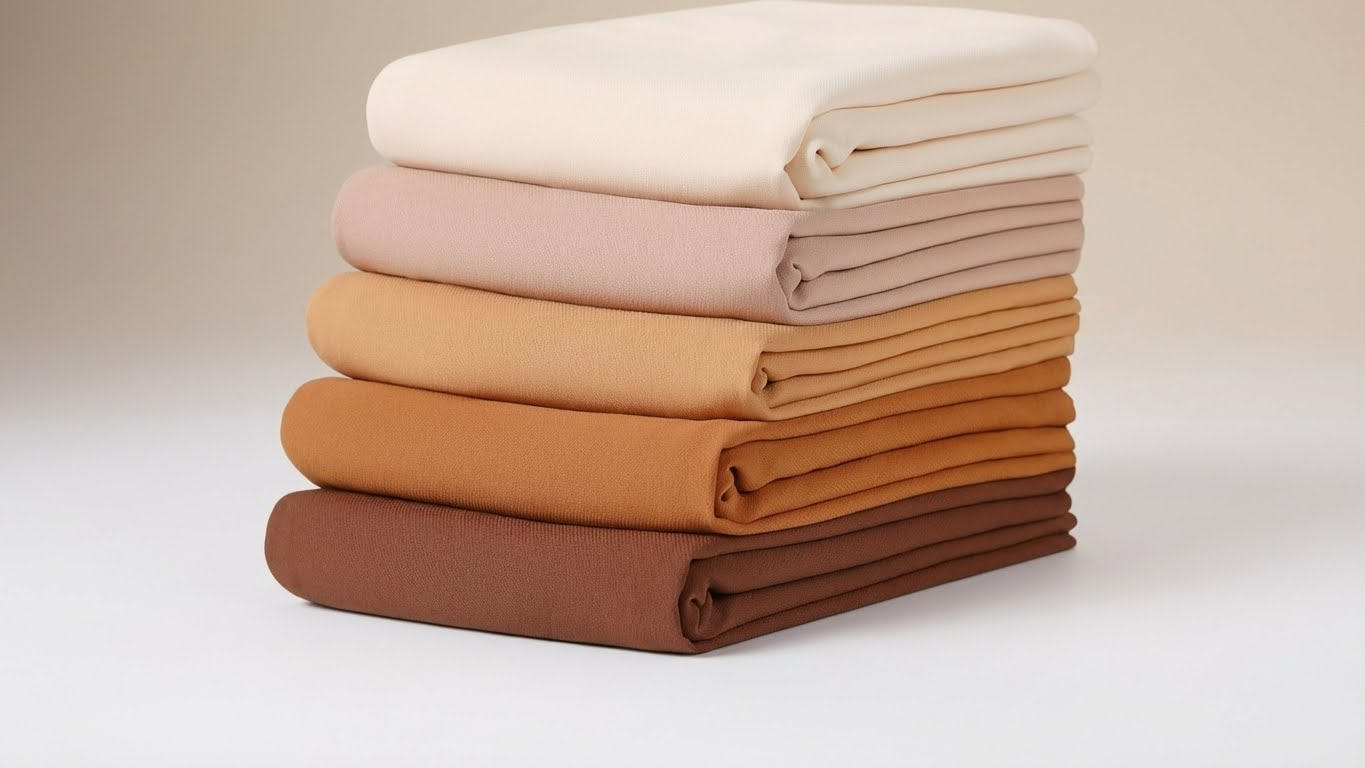 طرحة سادة قماش ناعم – ألوان نيوترال