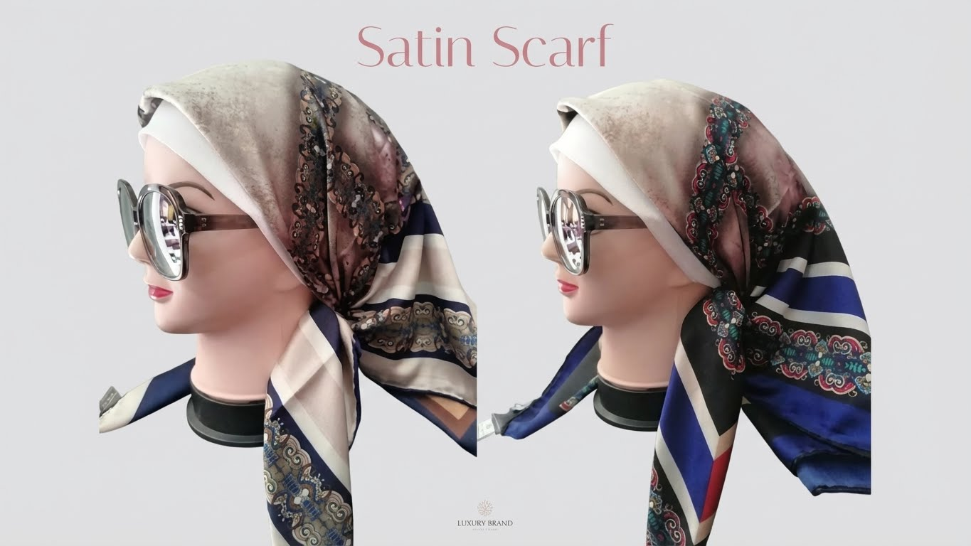 إسكارف حريمي ساتان مطبوع