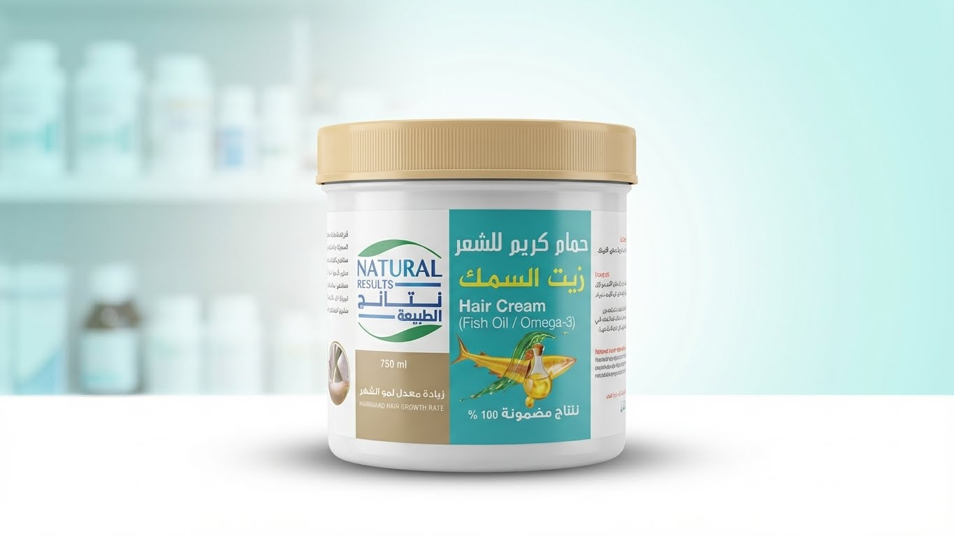 حمام كريم ناتشورال ريزالتس بزيت السمك وأوميغا 3 – لتغذية وتقوية الشعر