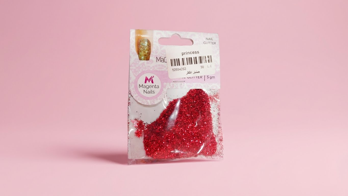 جليتر أظافر MaGenta Nails – Princess Nail Glitter لون وردي لامع (5 جم)