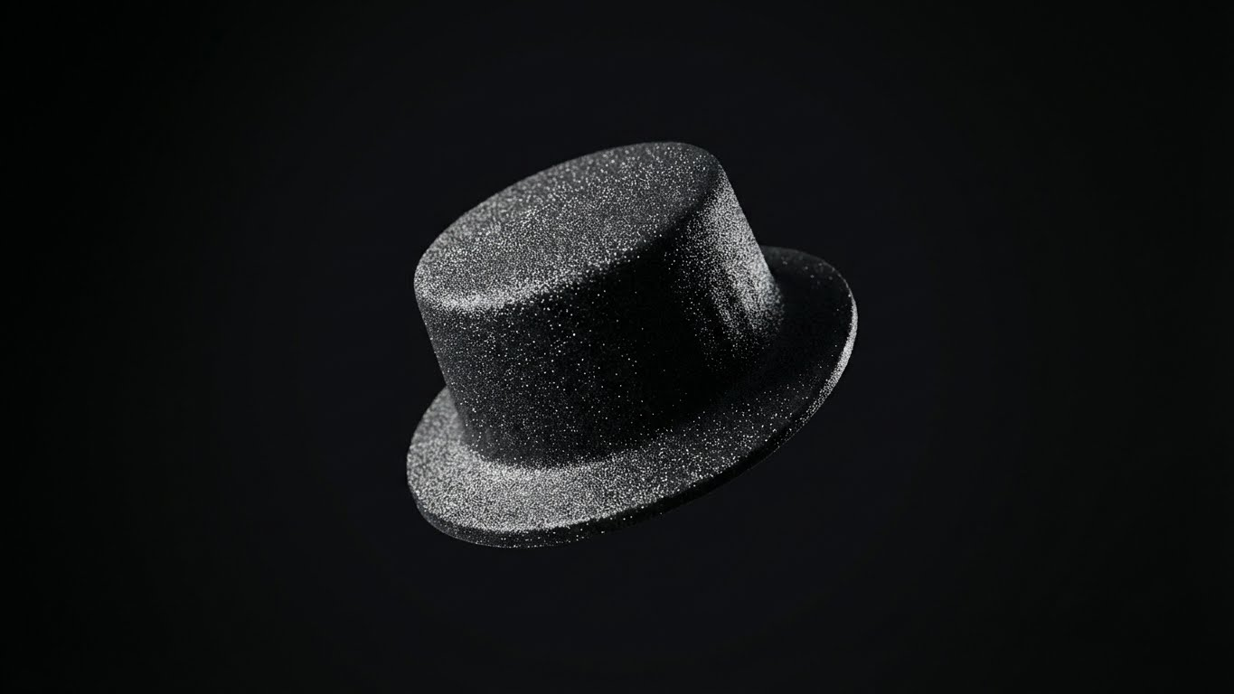 قبعة حفلات سوداء لامعة (Top Hat)