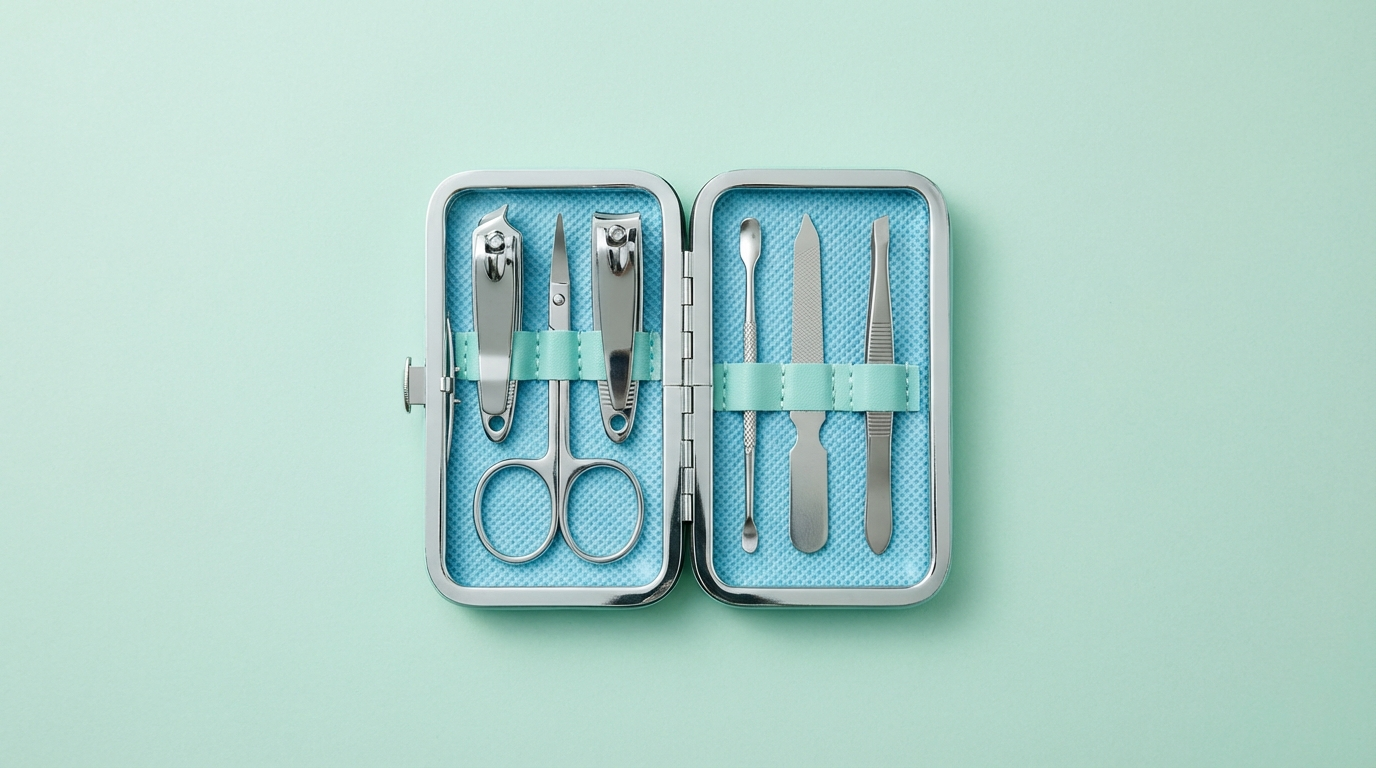 طقم مانيكير وباديكير صغير للسفر
