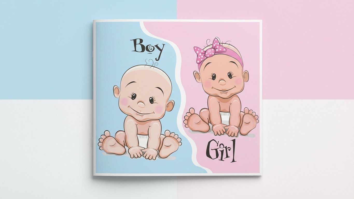 بالون حفلات عيد ميلاد/بيبي شاور – Boy Girl كرتون