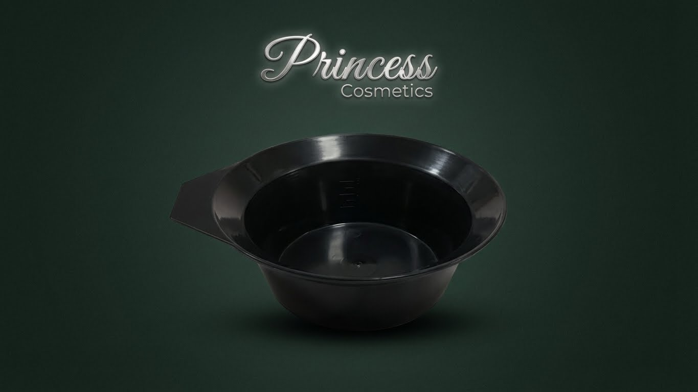 وعاء خلط صبغة الشعر بلاستيك احترافي بمقبض