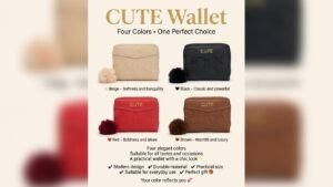 Cute Mini Wallet – محفظة نسائية صغيرة بسحاب وتعليقة فرو