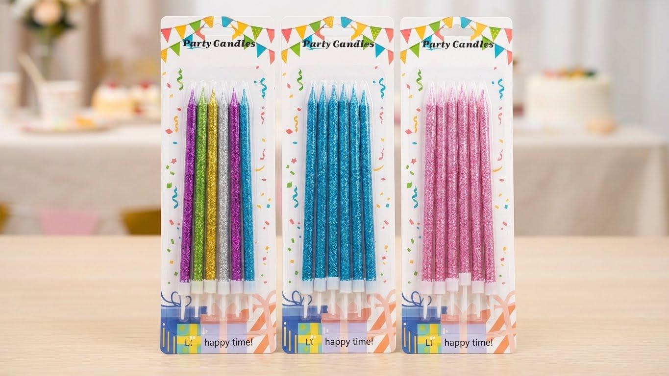 شموع عيد ميلاد جليتر – Party Candles