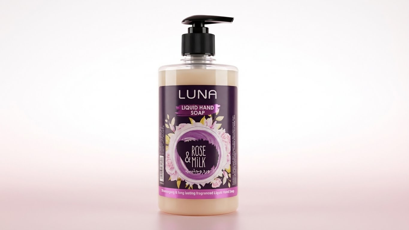 صابون يدين سائل لونا بالورد والحليب – Luna Liquid Hand Soap Rose & Milk