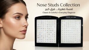 بيرسينج أنف كلاسيكي (Nose Stud) مرصع بالزركون الناعم – تصميم رقيق وآمن على البشرة