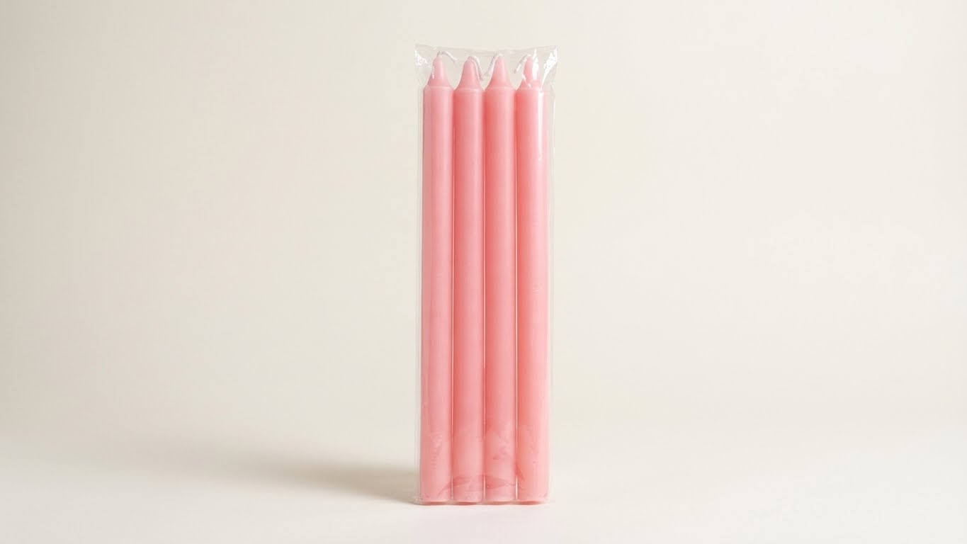 شموع أعياد ميلاد طويلة – لون وردي (طقم)