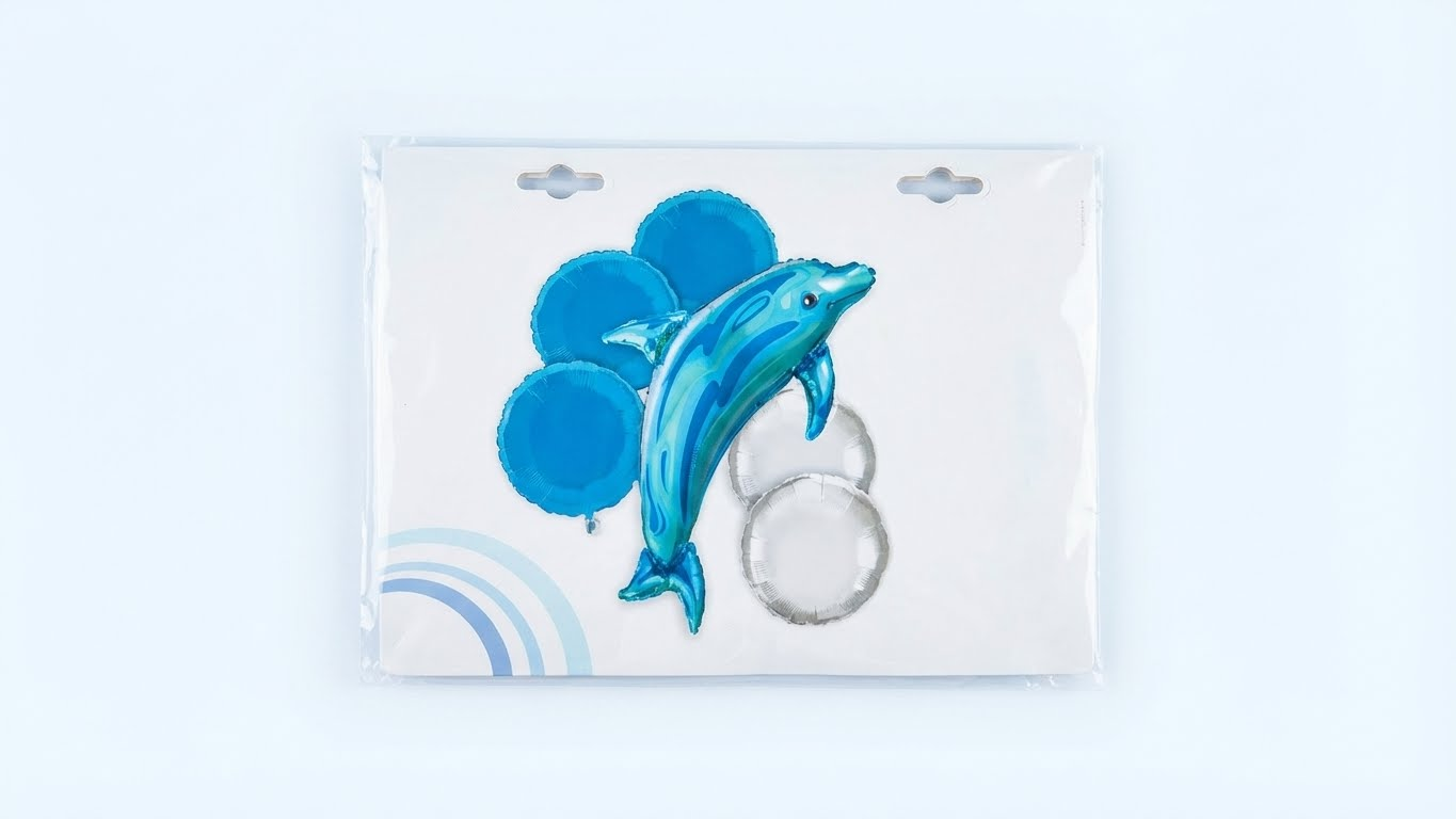 بالون هيليوم شكل دولفين – طقم بالونات