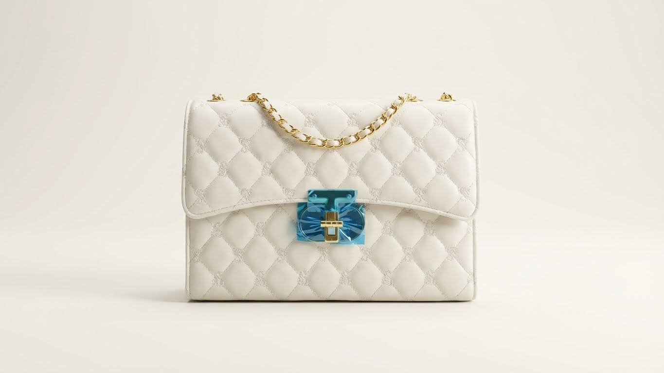 👜 شنطة كتف نسائية جلد مبطن – أبيض