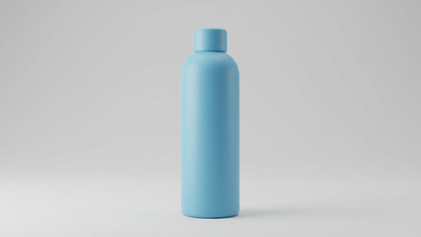 🧴 زجاجة مياه حرارية ستانلس ستيل – 450 مل (أزرق مطفي)