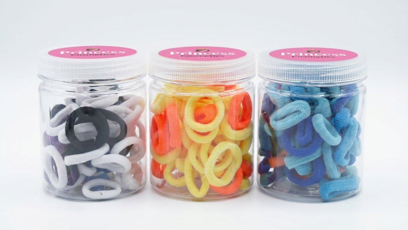 ربطات شعر مطاطية سميكة بدون معدن – ألوان متعددة