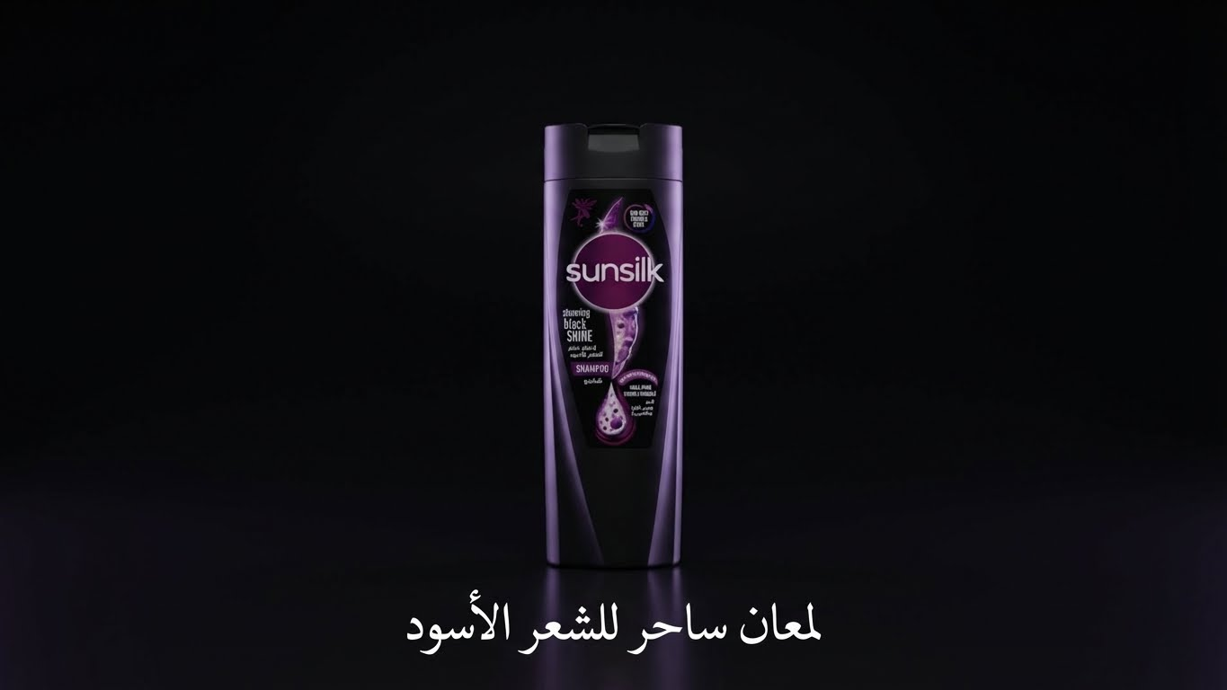 صانسيلك شامبو لمعان ساحر للشعر الاسود – 180 مل