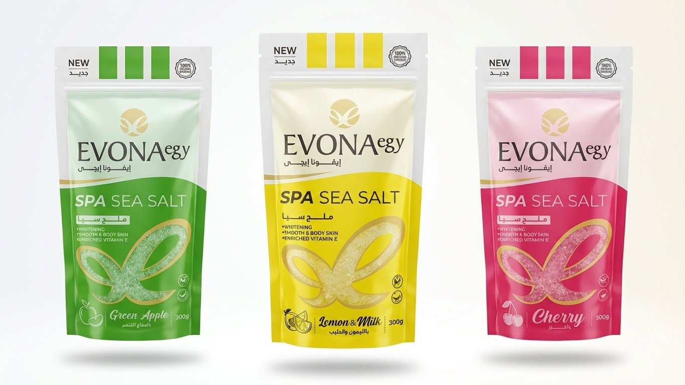 سبا ملح البحر بالكرز – Spa Sea Salt Cherry من EVONA egy (300 جم)