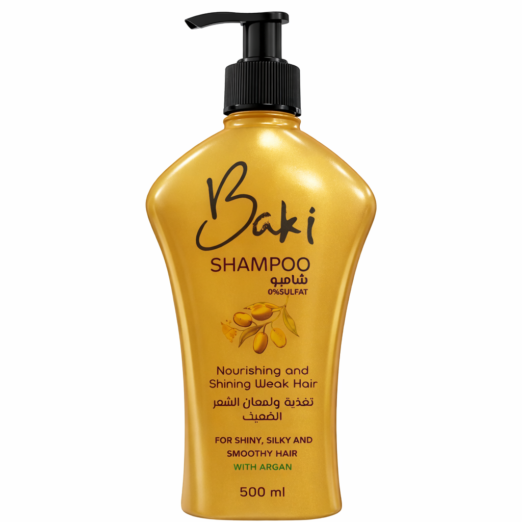 شامبو باكي بزيت الأرجان لتغذية ولمعان الشعر – خالي من السلفات 0%
