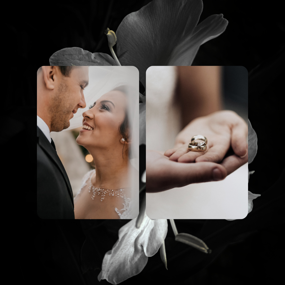 Neutral Minimalistic Romantic Wedding Memories Photo Collage Instagram Post