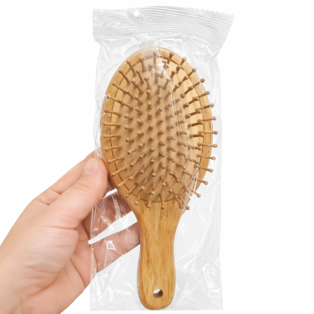 فرشاة شعر خشبية طبيعية – تدليك فروة الرأس