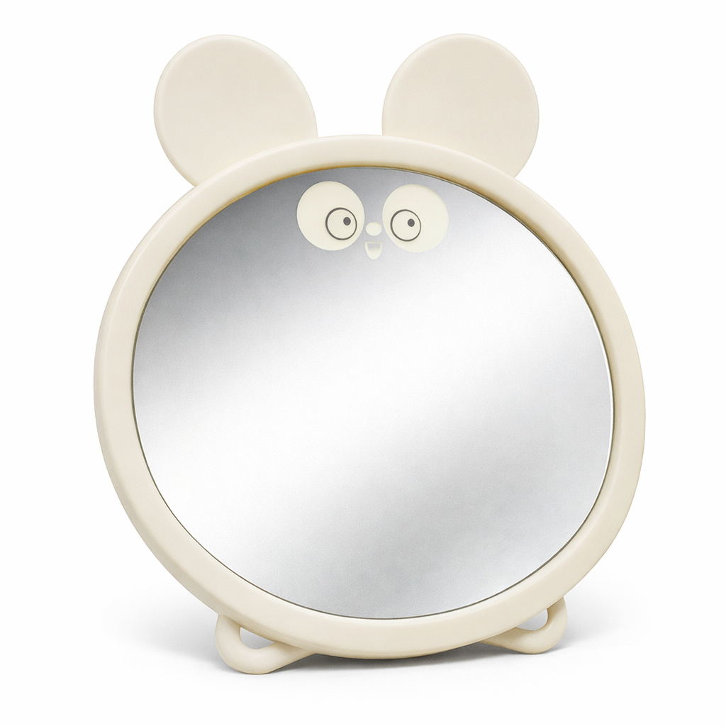 مرآة مكياج دائرية بتصميم كرتوني كيوت – مرآة طاولة تجميل للبنات