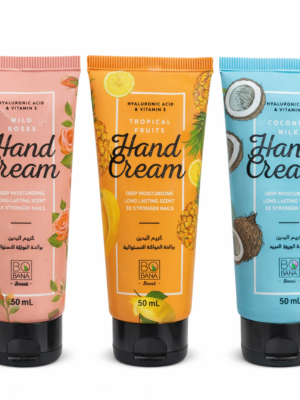 كريم اليدين BOBANA Boost – Hand Cream (ورود برية – فواكه استوائية – جوز الهند)