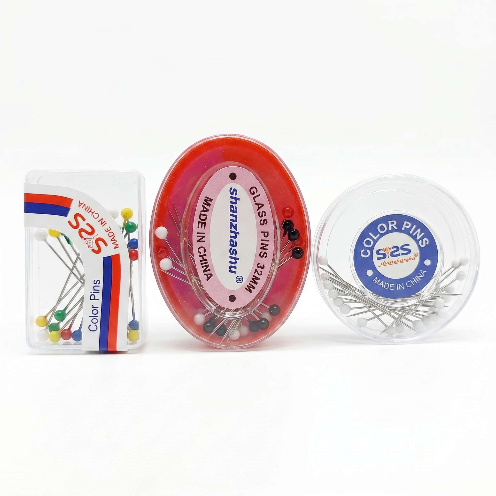 تشكيلة دبابيس طرحة رأس زجاج - أشكال متنوعة وجودة فائقة - Shanzhashu Glass & Color Pins