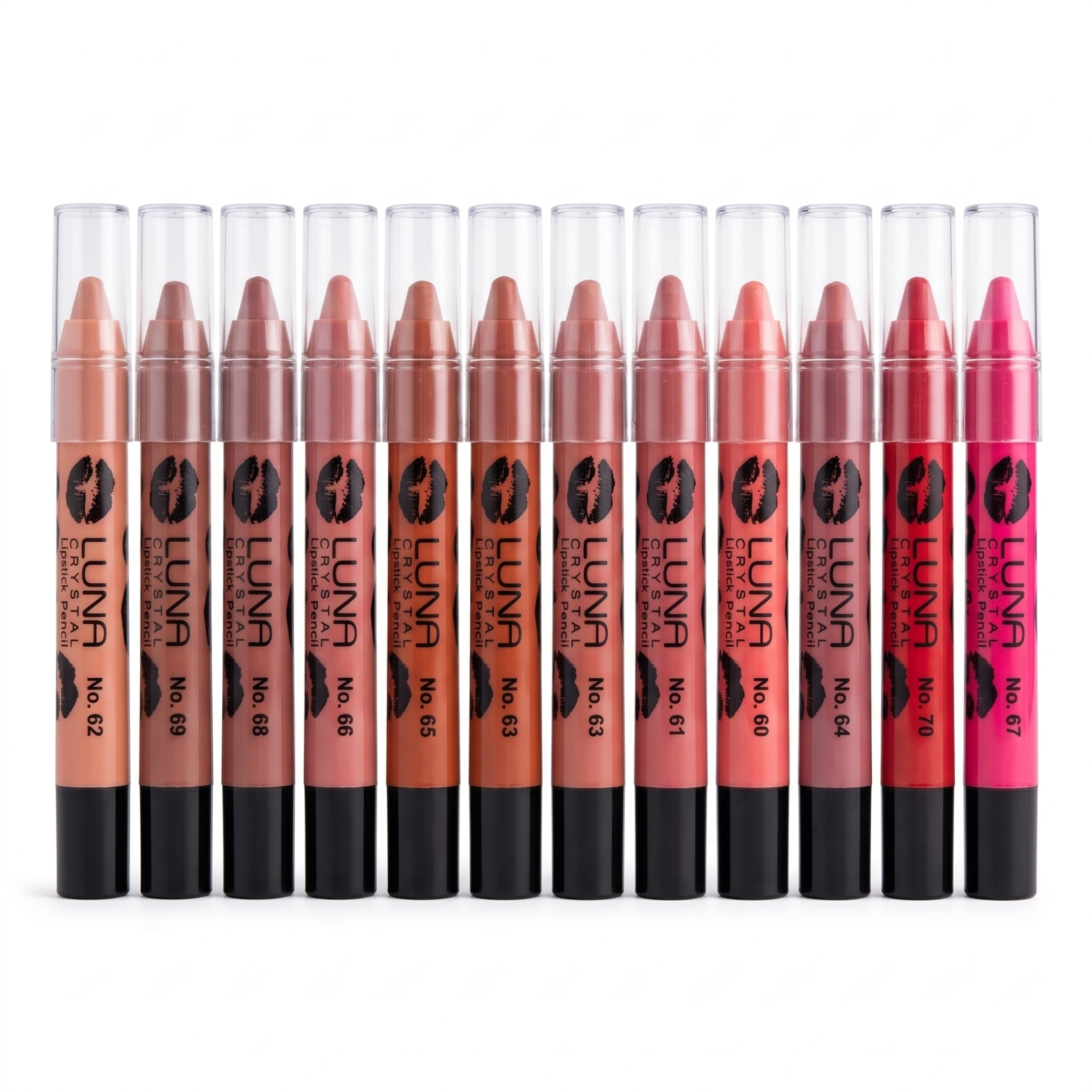 قلم روج لونا كريستال مطفي وثابت 12 ساعة - كيس بروف | Luna Crystal Lipstick Pencil