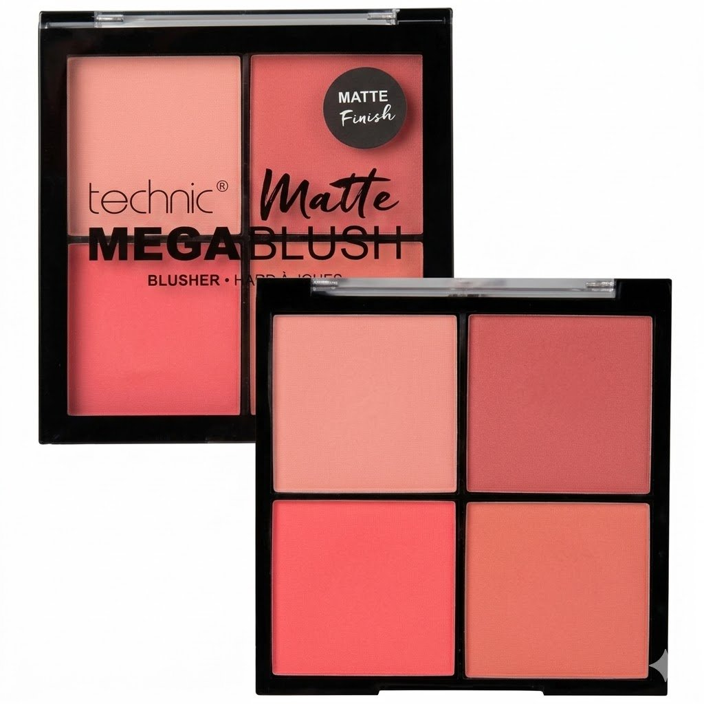 Technic Mega Blush, Matte Blush Set, 4 Pink