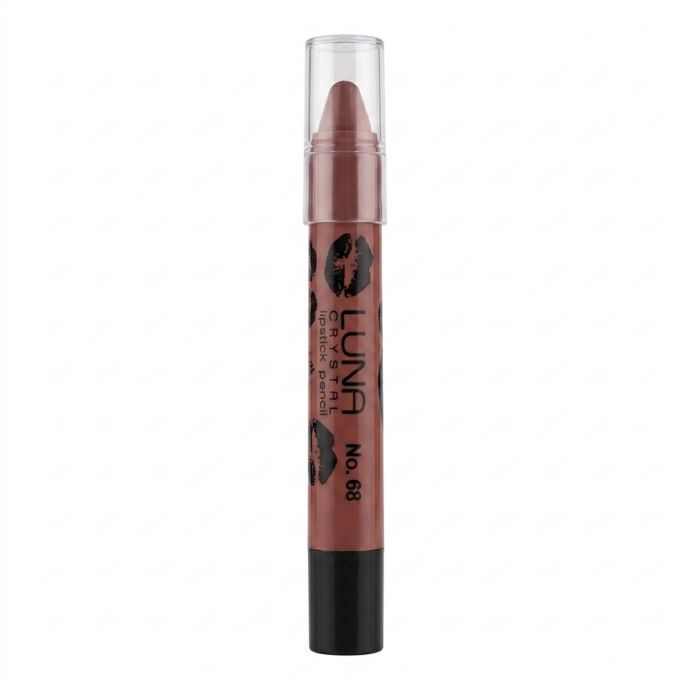 قلم روج لونا كريستال مطفي وثابت 12 ساعة - كيس بروف | Luna Crystal Lipstick Pencil 68