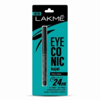كحل لاكمي أيكونيك الأسود الفاحم مقاوم للماء ويدوم حتى 24 ساعة - Lakmé Eyeconic Kajal Deep Black