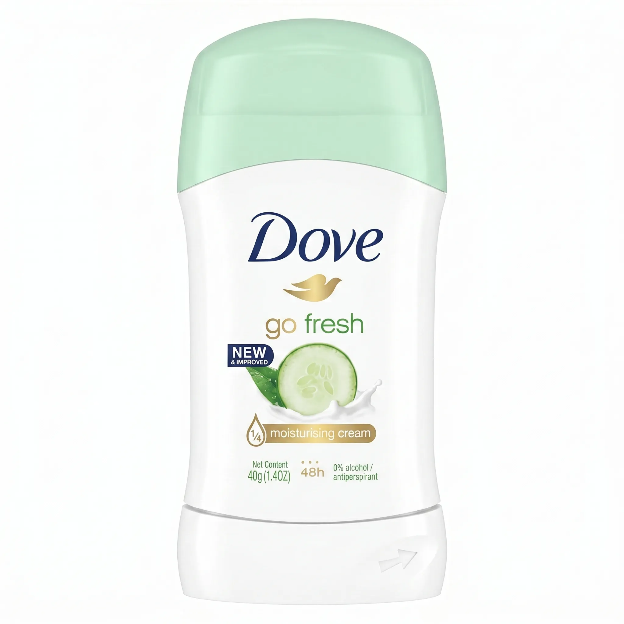 مضاد ومزيل تعرق دوف ستيك غو فريش بالخيار والشاي الأخضر 40 جم حماية 48 ساعة - Dove Go Fresh Cucumber Antiperspirant Stick