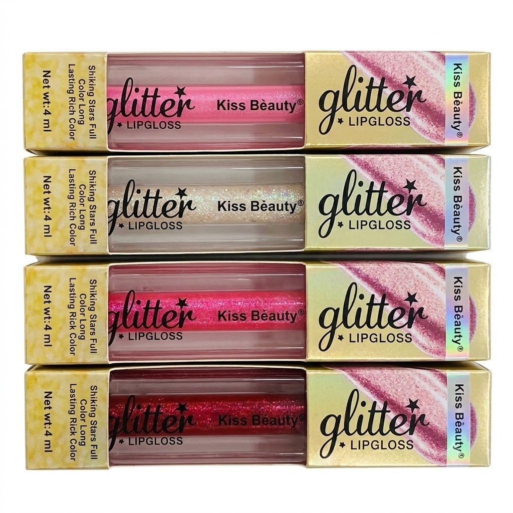 kiss-beauty-glitter-lipgloss-shining-stars ملمع شفاه جليتر كيس بيوتي - Kiss Beauty Glitter Lipgloss